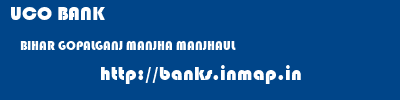 UCO BANK  BIHAR GOPALGANJ MANJHA MANJHAUL  banks information 